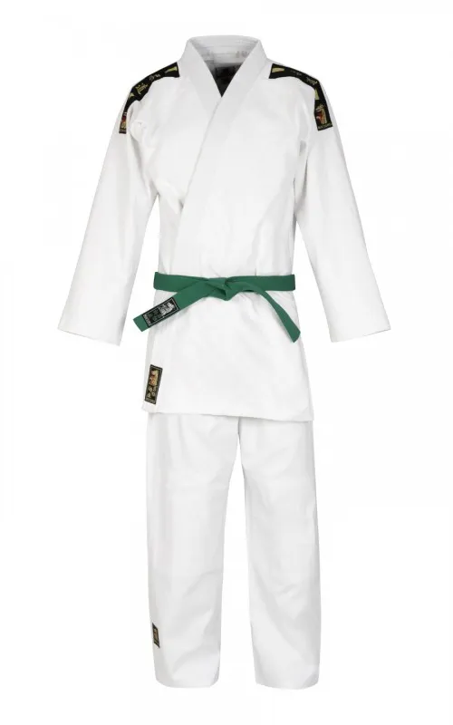 Matsuru judopak club wit met label p446