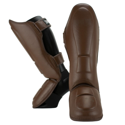 Super pro lederen scheenbeschermer guardian bruin p1168