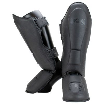 Super pro lederen scheenbeschermer guardian grijs p1167