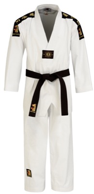 Matsuru taekwondopak v hals wit p427