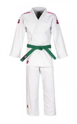 Matsuru judopak semi wedstrijd wit roze labels p451