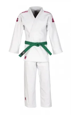 Matsuru judopak semi wedstrijd wit geborduurd roze p451