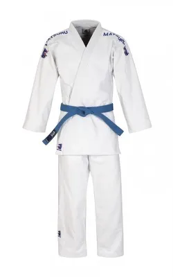 Matsuru judopak semi wedstrijd wit blauw labels p805