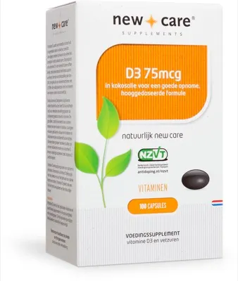New care d3 75 mcg 100 capsules p829