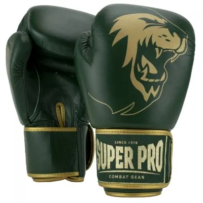 Warrior bokshandschoenen groen goud p982