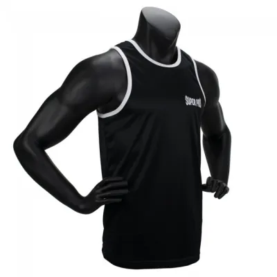 Super pro club bokssinglet zwart wit p1217